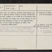 Dunino Law, NO51SW 6, Ordnance Survey index card, page number 2, Verso