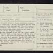 Dunnichen, NO54NW 3, Ordnance Survey index card, page number 1, Recto
