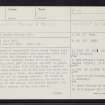 Edzell, Castle Hillock, NO56NE 9, Ordnance Survey index card, page number 1, Recto