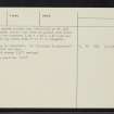 White Caterthun, NO56NW 17, Ordnance Survey index card, page number 3, Recto