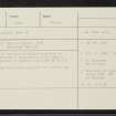 Brechin, Kirk Of Kilmoir, NO56SE 26, Ordnance Survey index card, Recto