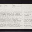 Aboyne Castle, NO59NW 5, Ordnance Survey index card, page number 1, Recto