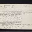 Constantine's Cave, Fife Ness, NO61SW 6, Ordnance Survey index card, page number 1, Recto