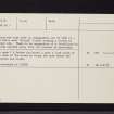 Corbie Knowe, NO64NE 4, Ordnance Survey index card, page number 2, Verso