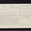 Letham Grange, NO64NW 19, Ordnance Survey index card, Recto