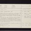 Farnell Castle, NO65NW 24, Ordnance Survey index card, Recto