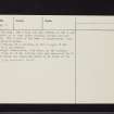 Red Castle, Lunan, NO65SE 10, Ordnance Survey index card, page number 2, Verso