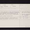 Inglismaldie, NO66NW 26, Ordnance Survey index card, Recto