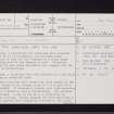 Green Cairn, Cairnton Of Balbegno, NO67SW 1, Ordnance Survey index card, page number 1, Recto