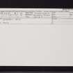 Inchmarlo House, NO69NE 30, Ordnance Survey index card, Recto