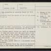 Dunnicaer, NO88SE 2, Ordnance Survey index card, page number 2, Recto
