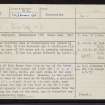Normandykes, NO89NW 1, Ordnance Survey index card, page number 1, Recto
