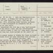 Oronsay, Carn A' Bharraich, NR38NE 4, Ordnance Survey index card, page number 1, Recto
