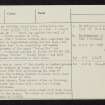 Colonsay, Colonsay House, NR39NE 3, Ordnance Survey index card, page number 2, Verso