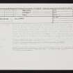 Colonsay, Machrins, NR39SE 26, Ordnance Survey index card, Recto