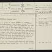 Clochkeil, Kintyre, NR62SE 15, Ordnance Survey index card, page number 1, Recto