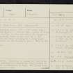 Keills Cross, NR68SE 1, Ordnance Survey index card, Recto