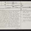 Kilkerran Cemetery, NR71NW 4, Ordnance Survey index card, page number 1, Recto