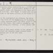 Kilkerran Cemetery, NR71NW 4, Ordnance Survey index card, page number 2, Verso