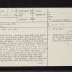 Kildonan Bay, NR72NE 5, Ordnance Survey index card, page number 1, Recto
