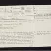 Saddell Abbey, NR73SE 1, Ordnance Survey index card, page number 1, Recto