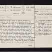 Arran, Drumadoon, King's Cave, NR83SE 10, Ordnance Survey index card, page number 1, Recto