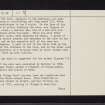 Arran, Drumadoon, King's Cave, NR83SE 10, Ordnance Survey index card, page number 2, Verso
