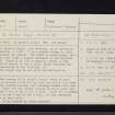 Kilbride, St Bride's Chapel, NR89NE 1, Ordnance Survey index card, Recto