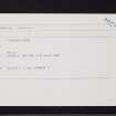 Kilmartin Glebe, NR89NW 9, Ordnance Survey index card, Recto