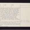Kilfinan, Macewan's Castle, NR97NW 1, Ordnance Survey index card, page number 2, Verso