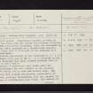 Kilfinan, Macewan's Castle, NR97NW 1, Ordnance Survey index card, page number 1, Recto
