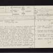 Bute, Dunagoil, NS05SE 4, Ordnance Survey index card, page number 1, Recto
