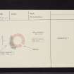 Bute, The Cauldron, NS05SE 8, Ordnance Survey index card, page number 1, Recto