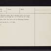 Bute, Little Dunagoil, NS05SE 14, Ordnance Survey index card, page number 4, Verso