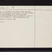 Bute, Wester Kames Castle, NS06NE 1, Ordnance Survey index card, page number 2, Verso