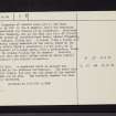 Bute, Glecknabae, NS06NW 8, Ordnance Survey index card, page number 2, Verso