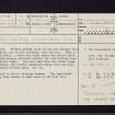 Colintraive, NS07SW 9, Ordnance Survey index card, page number 1, Recto