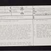 Lochspouts, NS20NE 8, Ordnance Survey index card, page number 1, Recto