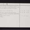 Dalquharran Castle, NS20SE 9, Ordnance Survey index card, page number 2, Verso