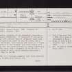 Dunure Castle, NS21NE 8, Ordnance Survey index card, page number 1, Recto