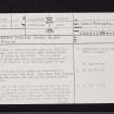 Gogo Mound, Gogo Glen, NS25NW 15, Ordnance Survey index card, page number 1, Recto