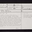 The Knock, NS26SW 2, Ordnance Survey index card, page number 1, Recto