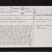 Elliston Castle, NS35NE 1, Ordnance Survey index card, page number 1, Recto