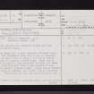 Kirklie Green, NS35NE 18, Ordnance Survey index card, page number 1, Recto