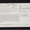 Kilallan, St Fillan's Seat, NS36NE 4, Ordnance Survey index card, page number 1, Recto