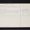 Dumbarton, NS37NE 17, Ordnance Survey index card, Recto