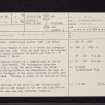 Auchencloigh Castle, NS41NE 1, Ordnance Survey index card, page number 1, Recto