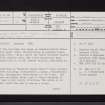 Sundrum Castle, NS42SW 2, Ordnance Survey index card, page number 1, Recto