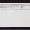 High Williamshaw, NS44NW 12, Ordnance Survey index card, Recto
