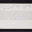 Barochan Cross, NS46NW 1, Ordnance Survey index card, Recto